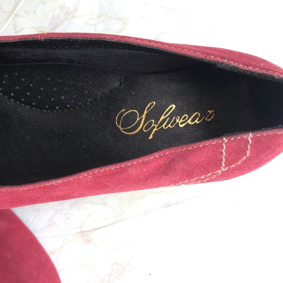 Red Women's Flats - Picture 7 of 8